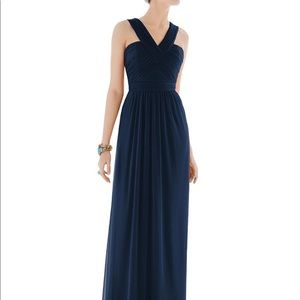 midnight blue evening dress